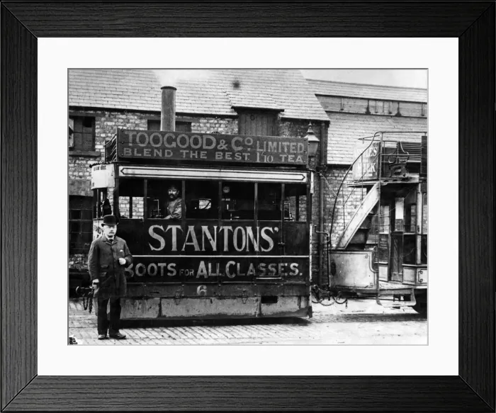 Framed Print : Steam tram in the Newcastle area. 8th June 1930 Framed Print : Steam tram in the Newcastle area. 8th June 1930