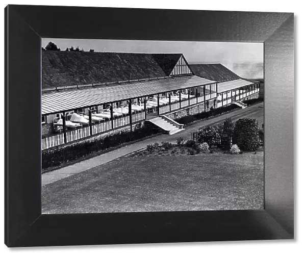 Open air ward at Stannington Sanatorium, Northumberland. 2nd August 1929