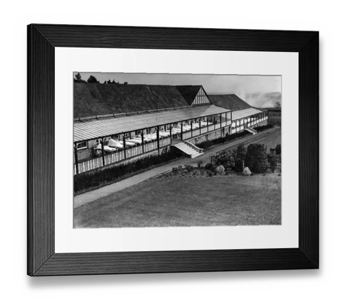 Framed Print : Open air ward at Stannington Sanatorium, Northumberland. 2nd August 1929