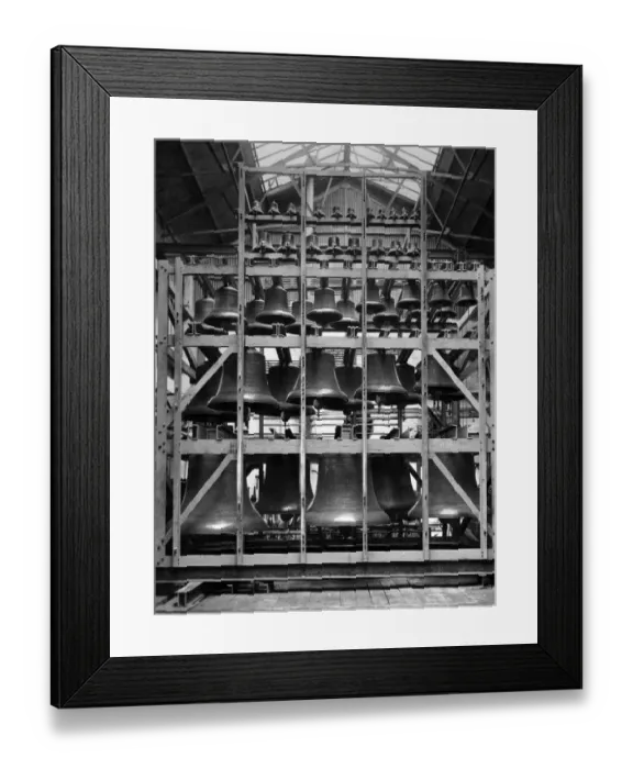 Framed Print : This picture gives a remarkable idea of how the complete carillon looks in its frame Framed Print : This picture gives a remarkable idea of how the complete carillon looks in its frame