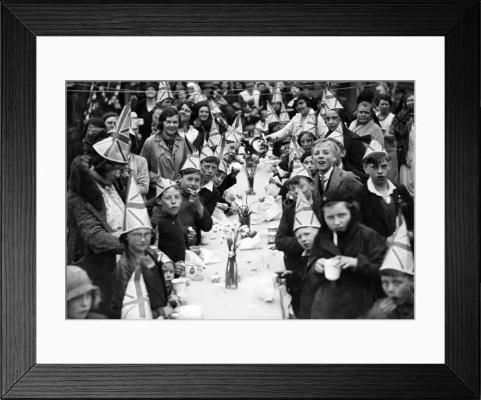 Framed Print : The jubilee tea went on in spite of the rain, at Back Henry Street, Gosforth Framed Print : The jubilee tea went on in spite of the rain, at Back Henry Street, Gosforth