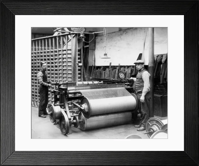 Framed Print : Hamilton Robb Ltd. Riverside factory Portadown, Armagh. Treads been made up