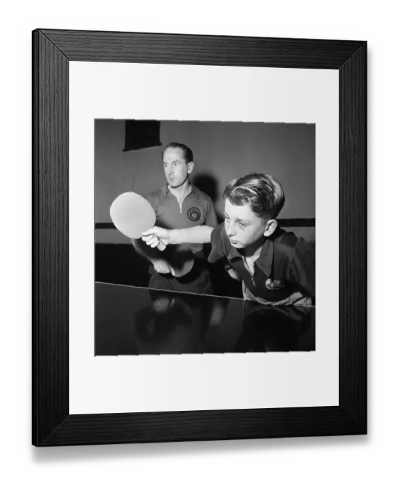 Framed Print : Ken Stanley, former England table tennis international, will be partnered by David