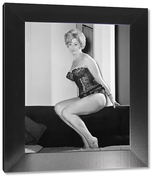 Liz Fraser, English actress, pictured at home of Donald Zec Daily Mirror Journalist