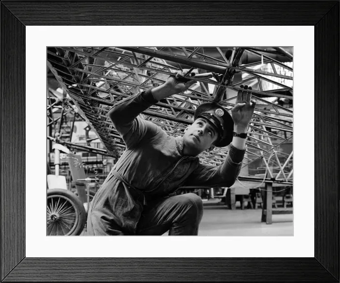 Framed Print : How air minded boys become airmen. Rigging experience on a metal aeroplane. 3rd June 1935 Framed Print : How air minded boys become airmen. Rigging experience on a metal aeroplane. 3rd June 1935