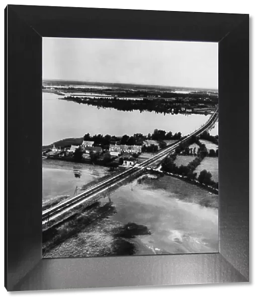 This shows the defensive flooding near Carentan. The photo was taken from the air before