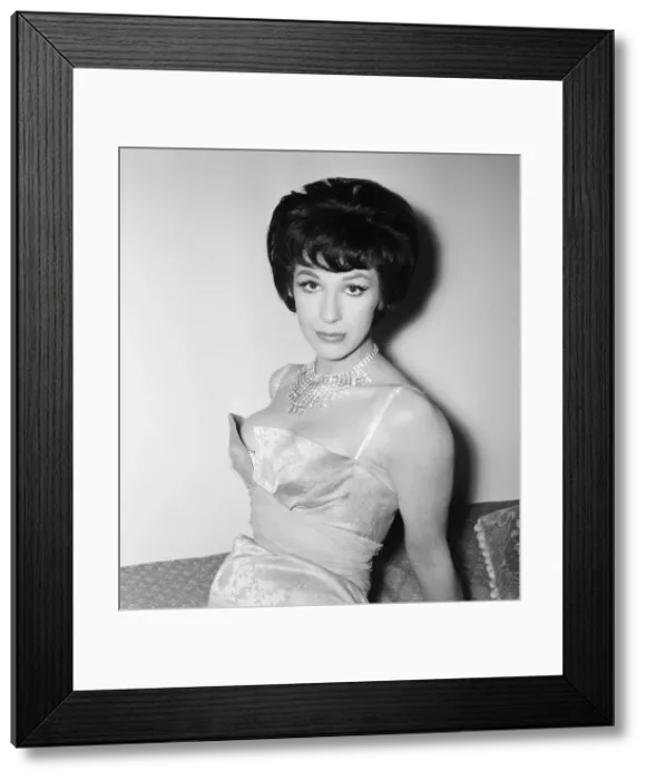 Framed Print : Fenella Fielding, English stage, film and television actress Framed Print : Fenella Fielding, English stage, film and television actress