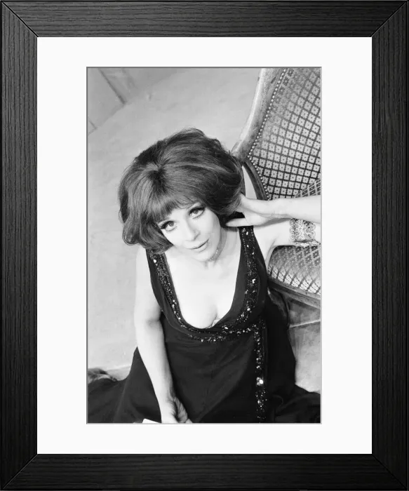 Framed Print : Fenella Fielding, English stage, film and television actress Framed Print : Fenella Fielding, English stage, film and television actress