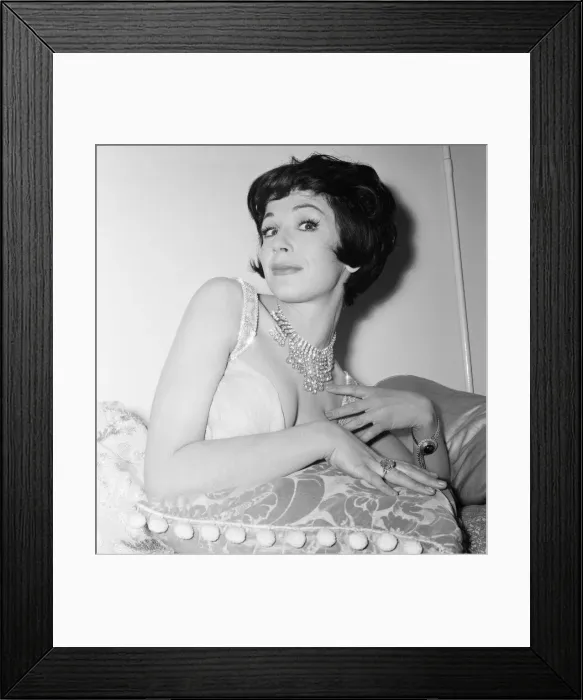 Framed Print : Fenella Fielding, English stage, film and television actress Framed Print : Fenella Fielding, English stage, film and television actress