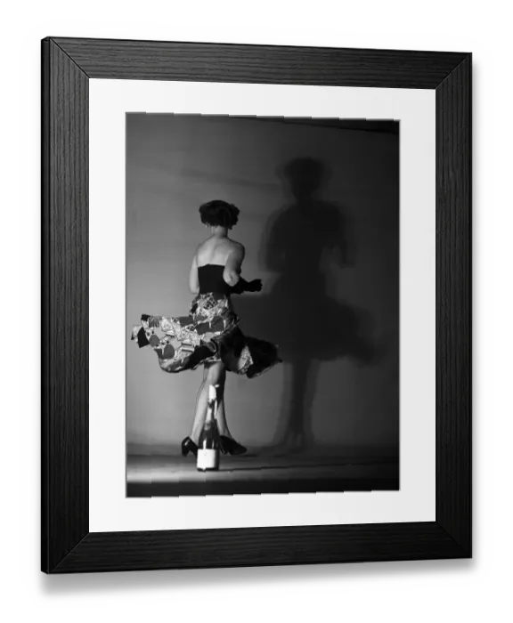 Framed Print : The shadow walk, stops models looking at their faces. Instead of mirrors
