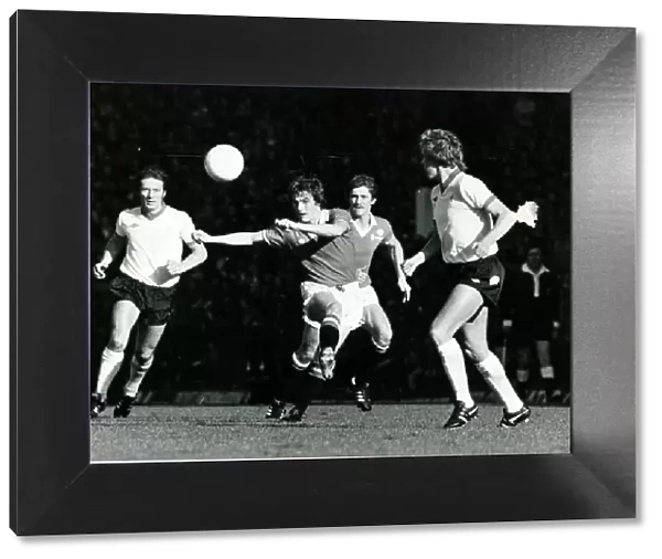 Manchester United v Liverpool October 1977 Steve Coppel in action during Division