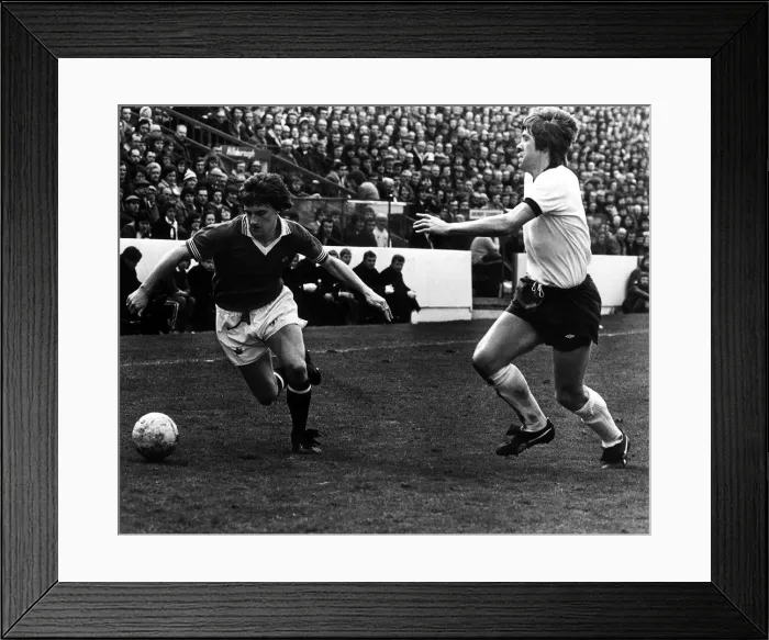 Framed Print : Steve Coppell Football Player April 1976 Manchester United V Derby County FA Cup