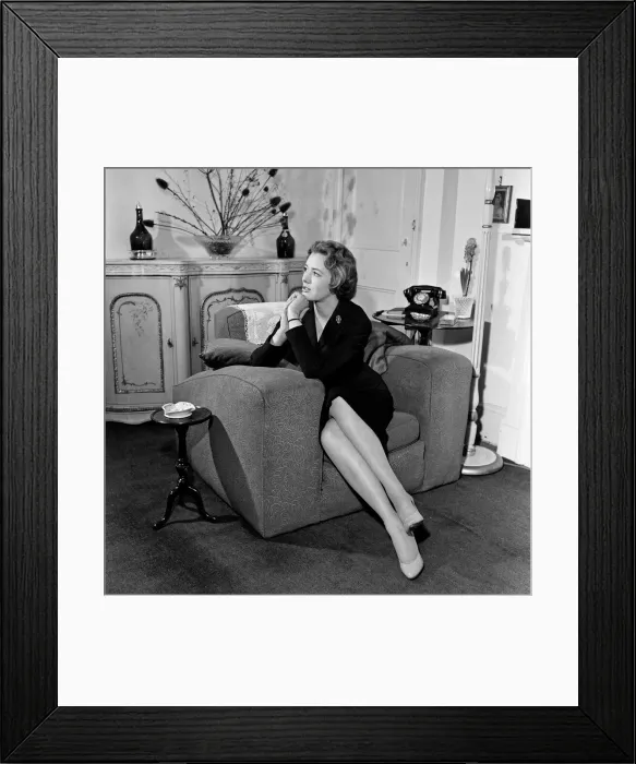 Framed Print : Beth Rogan, actress of the Rank Organisation, has been under contract one year