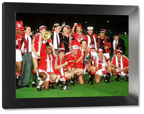 Manchester United team FA Cup Final Replay 1990 Crystal palace v Manchester United