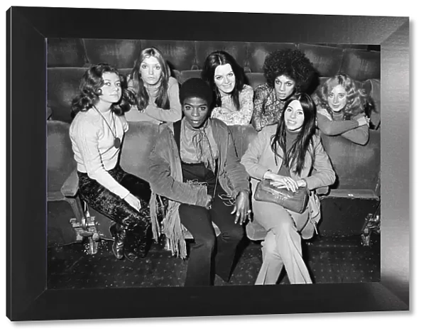 Picture shows some of the cast of Hair, The Musical. Far left is actor