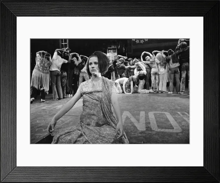 Framed Print : Picture shows the cast of Hair, The Musical. Shaftesbury Theatre in London Framed Print : Picture shows the cast of Hair, The Musical. Shaftesbury Theatre in London