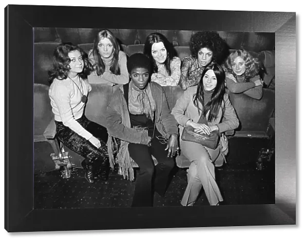 Picture shows some of the cast of Hair, The Musical. Far left is actor