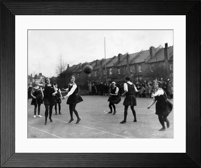 Framed Print : A passing movement by Streatham Secondary School in their match with North Mitcham Framed Print : A passing movement by Streatham Secondary School in their match with North Mitcham