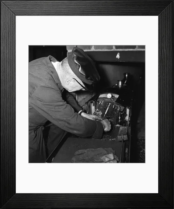 Framed Print : Railway enthusiasts at the miniature railway at Greywood