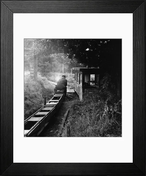 Framed Print : Railway enthusiasts at the miniature railway at Greywood Framed Print : Railway enthusiasts at the miniature railway at Greywood