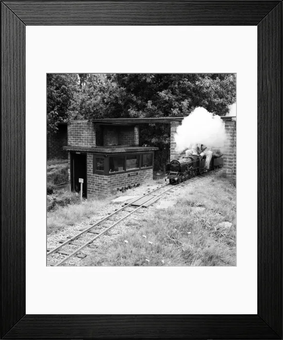 Framed Print : Railway enthusiasts at the miniature railway at Greywood Framed Print : Railway enthusiasts at the miniature railway at Greywood