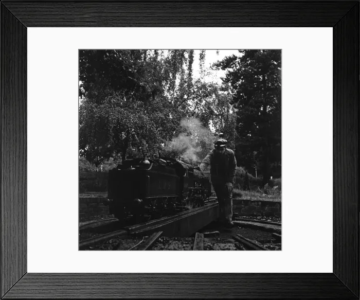 Framed Print : Railway enthusiasts at the miniature railway at Greywood Framed Print : Railway enthusiasts at the miniature railway at Greywood