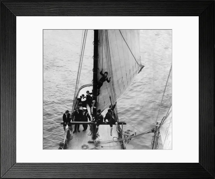 Framed Print : Sea Scouts on board the vessel given to them by The Daily Mirror. September 1912 Framed Print : Sea Scouts on board the vessel given to them by The Daily Mirror. September 1912