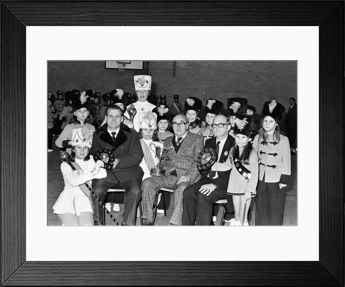 Framed Print : Trophies for Stockton Jazz Band, Teesside, October 1976 Framed Print : Trophies for Stockton Jazz Band, Teesside, October 1976