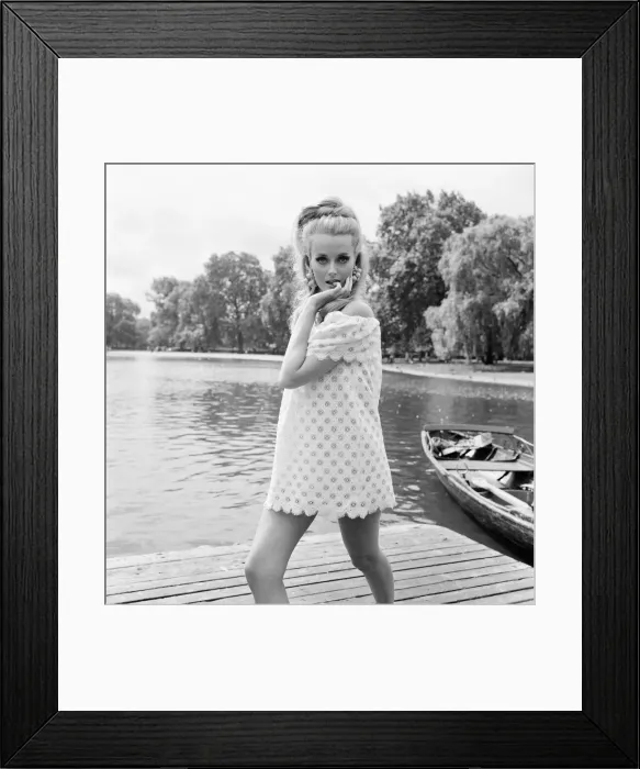 Framed Print : Celeste Yarnall, American actress, The Boating Lake, Regents Park, London Framed Print : Celeste Yarnall, American actress, The Boating Lake, Regents Park, London