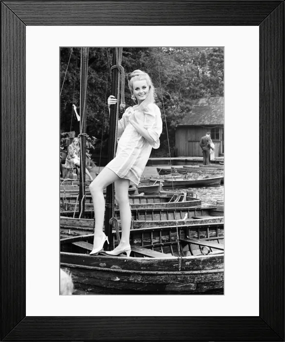Framed Print : Celeste Yarnall, American actress, The Boating Lake, Regents Park, London Framed Print : Celeste Yarnall, American actress, The Boating Lake, Regents Park, London