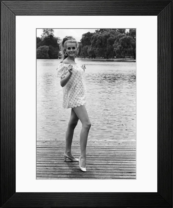 Framed Print : Celeste Yarnall, American actress, The Boating Lake, Regents Park, London Framed Print : Celeste Yarnall, American actress, The Boating Lake, Regents Park, London