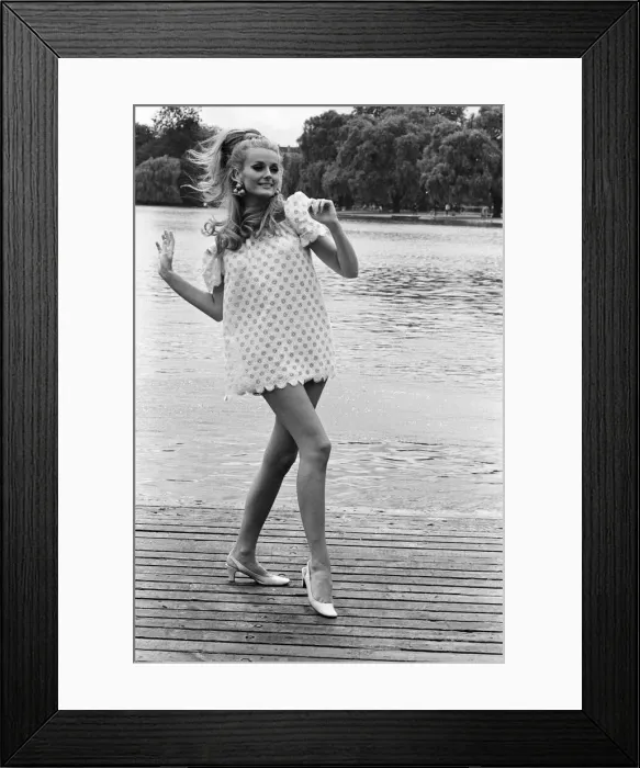 Framed Print : Celeste Yarnall, American actress, The Boating Lake, Regents Park, London Framed Print : Celeste Yarnall, American actress, The Boating Lake, Regents Park, London