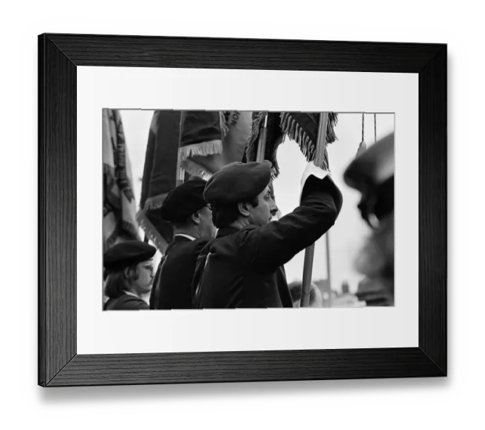 Framed Print : Remembrance Day service in Stockton-on-Tees. November 1974 Framed Print : Remembrance Day service in Stockton-on-Tees. November 1974