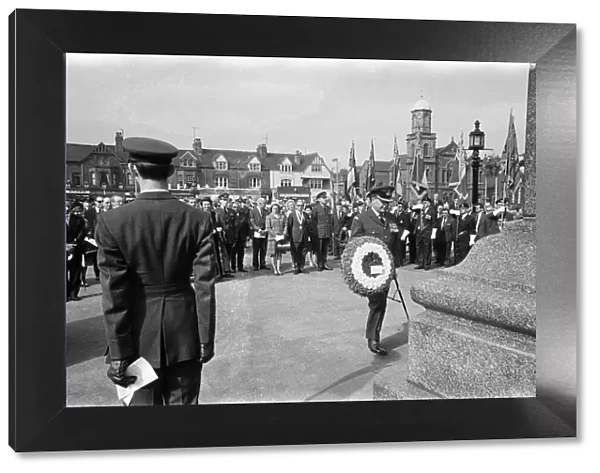 Remembrance Day service at The Cenotaph, Middlesbrough. November 1971