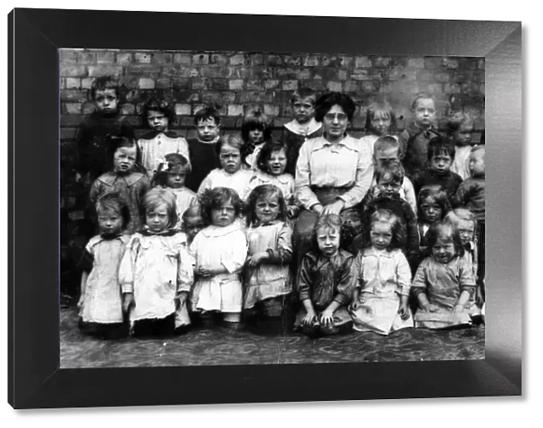 A class of children at St Sebastians School, Manchester, in 1916