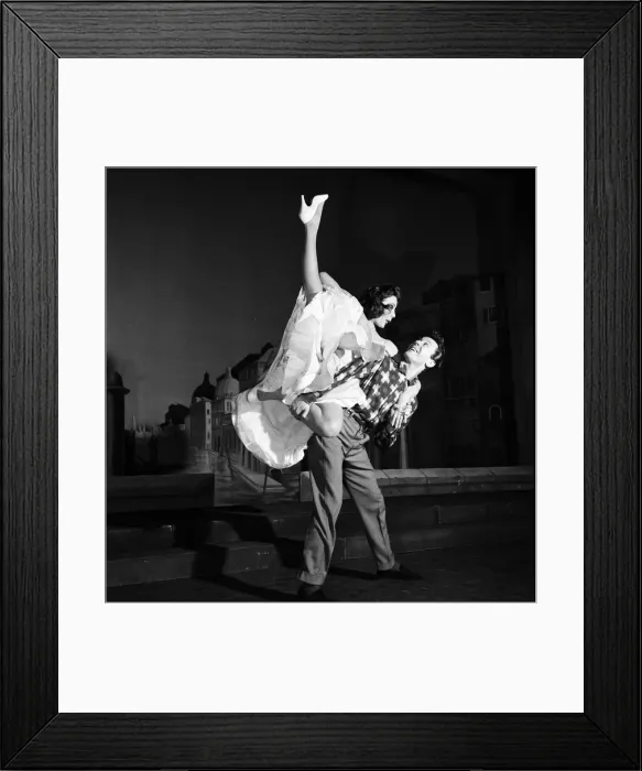 Framed Print : Brother and sister Joyce and Lionel Blair rehearsing a dance routine for the ITV show Framed Print : Brother and sister Joyce and Lionel Blair rehearsing a dance routine for the ITV show