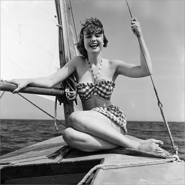 Joyce Lewis, aged 25 years, Isle of Man Beach Beauty. June 1955