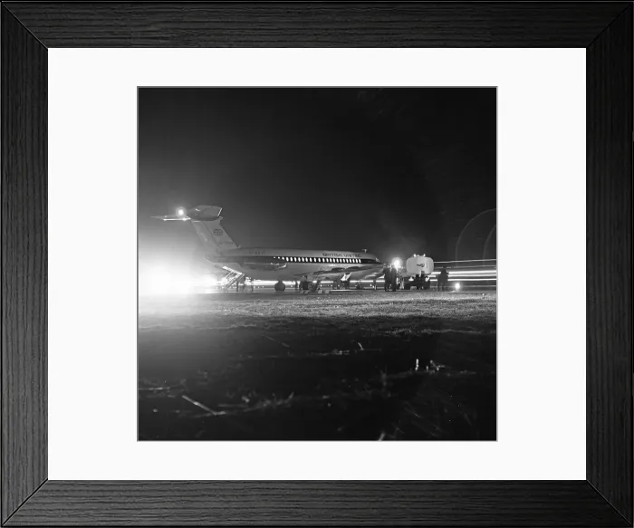 Framed Print : A BAC 1-11 of British United Airline seen here on the apron at Gatwick being fuelled up Framed Print : A BAC 1-11 of British United Airline seen here on the apron at Gatwick being fuelled up