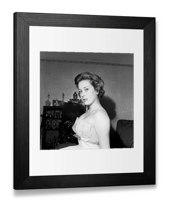Framed Print : Johanna Dunn, aged twenty, who wants to be a Hollywood actress. 28th March 1957