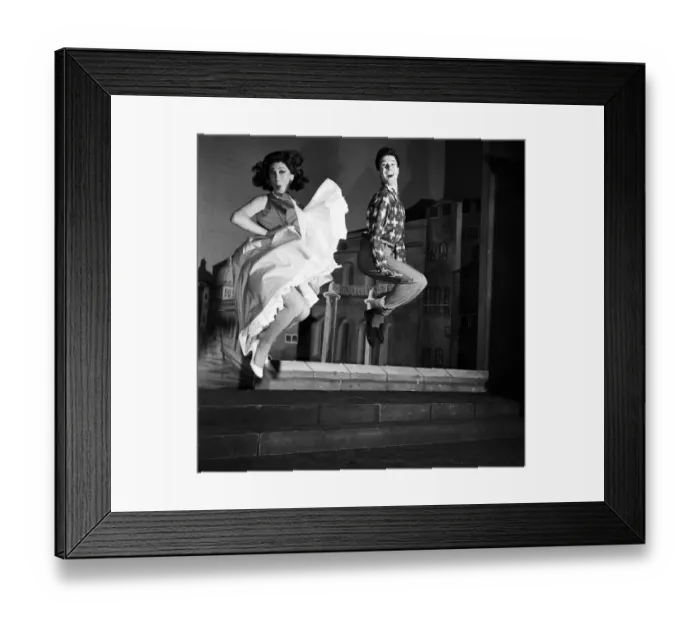 Framed Print : Brother and sister Joyce and Lionel Blair rehearsing a dance routine for the ITV show Framed Print : Brother and sister Joyce and Lionel Blair rehearsing a dance routine for the ITV show