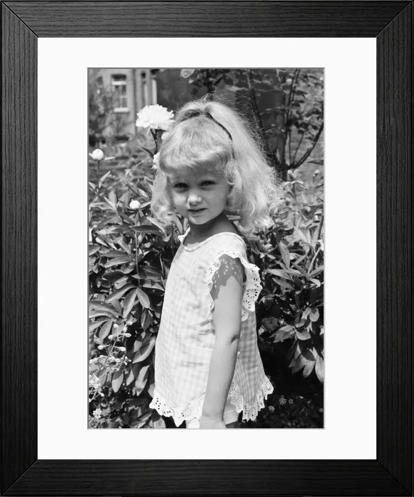 Framed Print : Samantha Gates, Child model, Saturday 20th June 1970