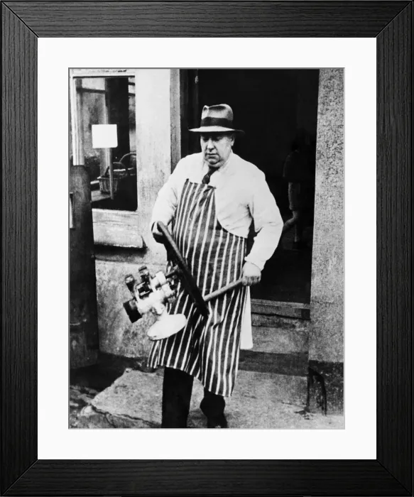 Framed Print : Slapton butcher moving the contents of his shop prior to completion of the evacuation of Framed Print : Slapton butcher moving the contents of his shop prior to completion of the evacuation of