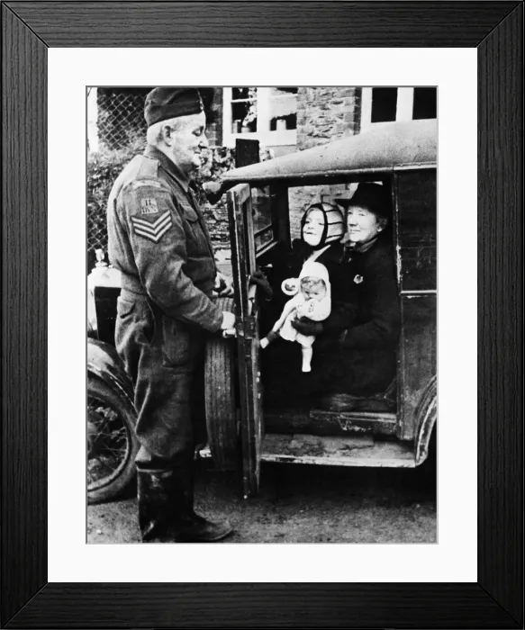 Framed Print : Home guard helping the residents of Slapton during the evacuation Framed Print : Home guard helping the residents of Slapton during the evacuation