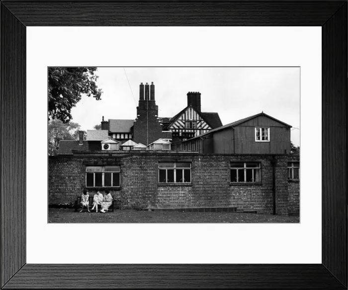 Framed Print : The thee generations of building work at Keresley Hospital are summed up in this picture