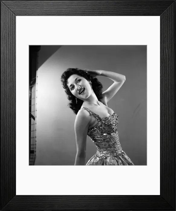 Framed Print : Just waiting for a break is 18-year- old singer Janice Peters who Framed Print : Just waiting for a break is 18-year- old singer Janice Peters who