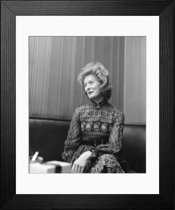 Framed Print : Moira Shearer in Teesside, December 1972. Our Picture Shows Framed Print : Moira Shearer in Teesside, December 1972. Our Picture Shows