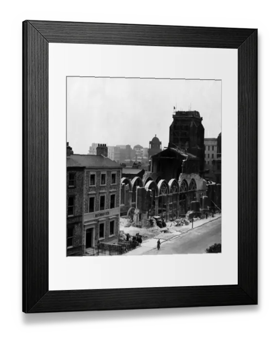 Framed Print : St Peters Church, Oxford Street, Newcastle, being demolished due to subsidence Framed Print : St Peters Church, Oxford Street, Newcastle, being demolished due to subsidence