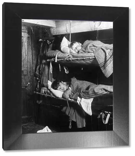 Sea Scouts in their bunks on board the Daily Mirror vessel. September 1912