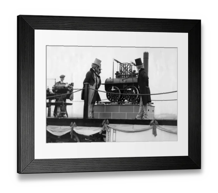 Framed Print : A hundred years of railway history was paraded before the Duke