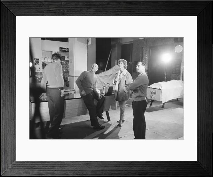 Framed Print : 1960 Film Peeping Tom, behind the scenes filming at Pinewood Studios, Buckinghamshire Framed Print : 1960 Film Peeping Tom, behind the scenes filming at Pinewood Studios, Buckinghamshire